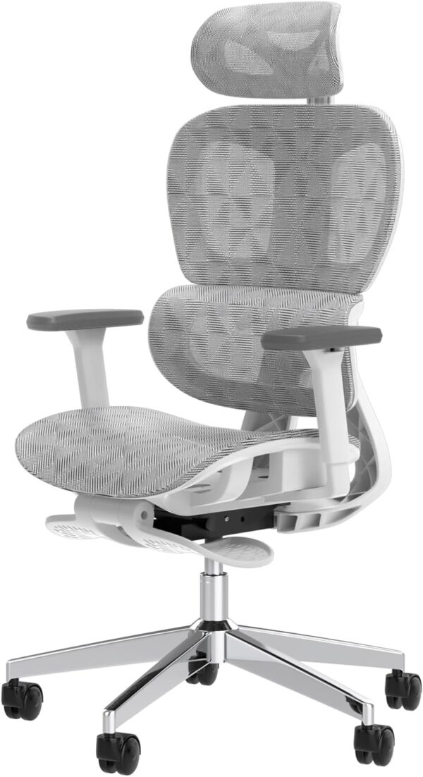 Ergonomic Office Chair – High Back Mesh Desk Chair with 3D Adjustable Armrests, Wheels, for Home and Office (Black)