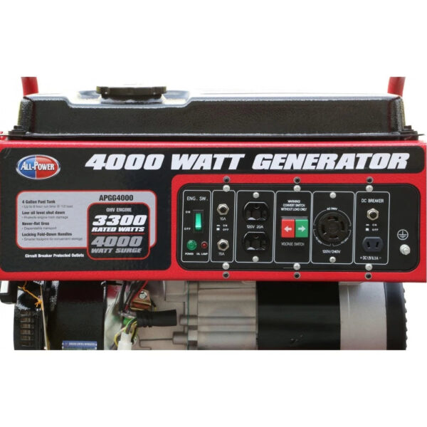 4000 Watt Generator APGG4000, 4000W Portable Generator for Home Use Power Backup, RV Standby, Hurricane Damage Restoration Power Backup, EPA Certified - Image 3
