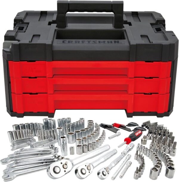 262-Piece Mechanic Tool Set, Master Socket Set with 3-Drawer VERSASTACK Tool Box, SAE/Metric Set (CMMT45309) - Image 10