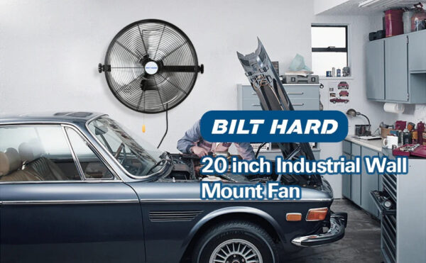 20" Industrial Wall Mount Fan: 4600 CFM, 3-Speed High Velocity, Heavy-Duty Metal Barn Fan, UL Listed - Image 2