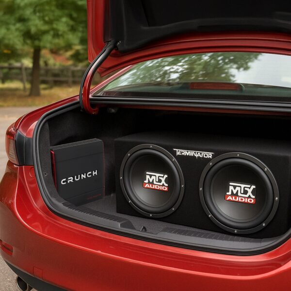 2 Channel Car Audio Amplifier & MTX 12 In Dual Loaded Subwoofer Enclosure - Image 6