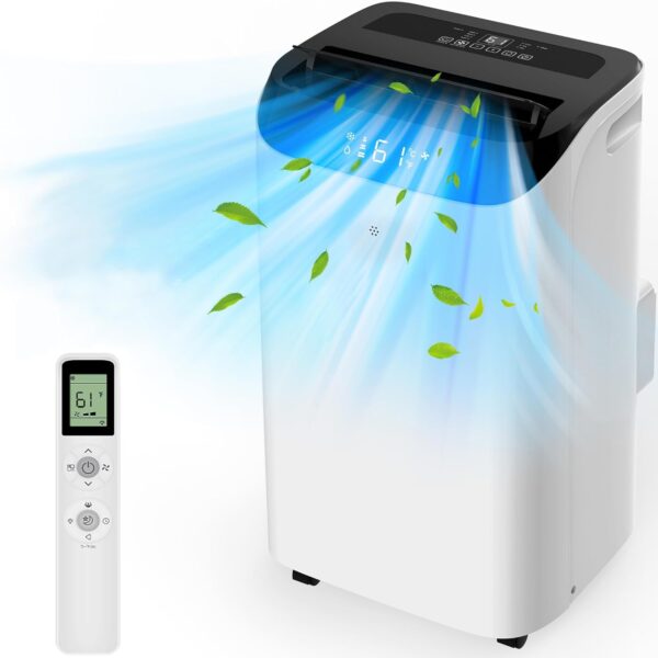 16000BTU Portable Air Conditioners with Remote, Free Stand Cooling Portable AC Unit for Room up to 800 sq.ft, with Dehumidifier & Fan, Dual Hose, Quiet Sleep Mode(45dB), Windows Kit - Image 2