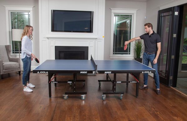 JOOLA Inside Professional MDF Indoor Ping Pong Table with Quick Clamp Table Tennis Net and Post Set - 10 Minute Easy Assembly - Tournament Quality - Foldable with Single Player Playback Mode - Image 96