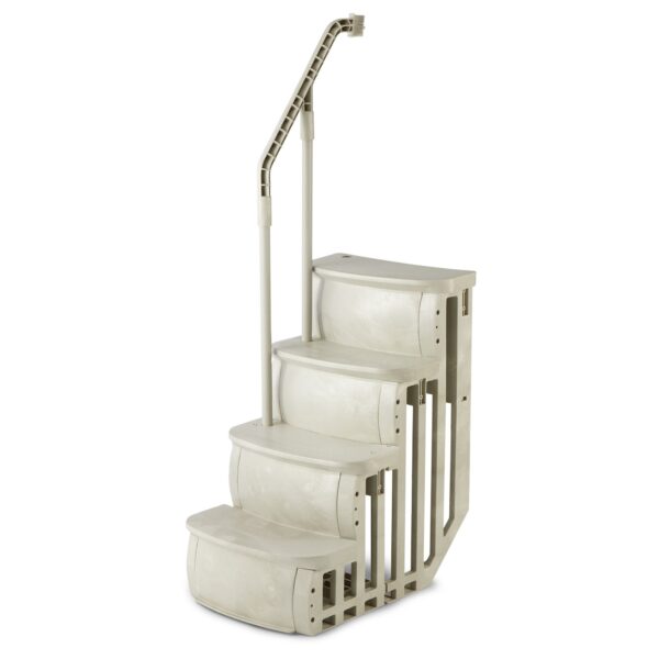 Main Access Smart Step 24 Inch Wide Swimming Pool Entrance w/ Hand Rail, Taupe - Image 4