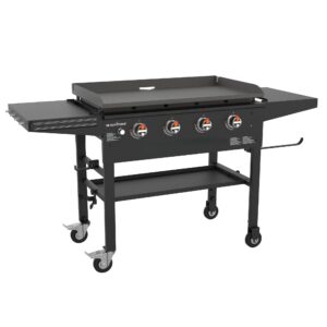 36 Inch 4 Burner Outdoor Propane Gas Grill with Side Shelves