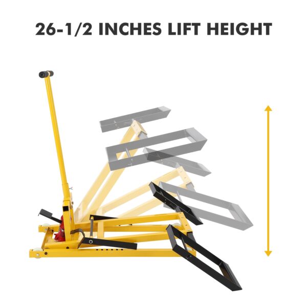 Lawn Mower Lift with Hydraulic Jack, 26 Inches Lawn Mower Lift, Welded Solid Steel Construction, Weight Capacity 500 LBS, for Riding Lawn Mowers Tractors, ATVs Maintenance - Image 38