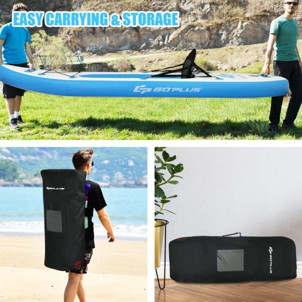 1-Person Inflatable Kayak for Touring & Fishing with Adjustable Aluminum Oars, 11FT Portable Recreational Rowboat Canoe Raft - Image 25
