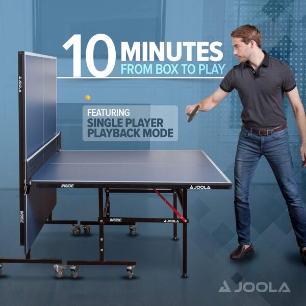 JOOLA Inside Professional MDF Indoor Ping Pong Table with Quick Clamp Table Tennis Net and Post Set - 10 Minute Easy Assembly - Tournament Quality - Foldable with Single Player Playback Mode - Image 69