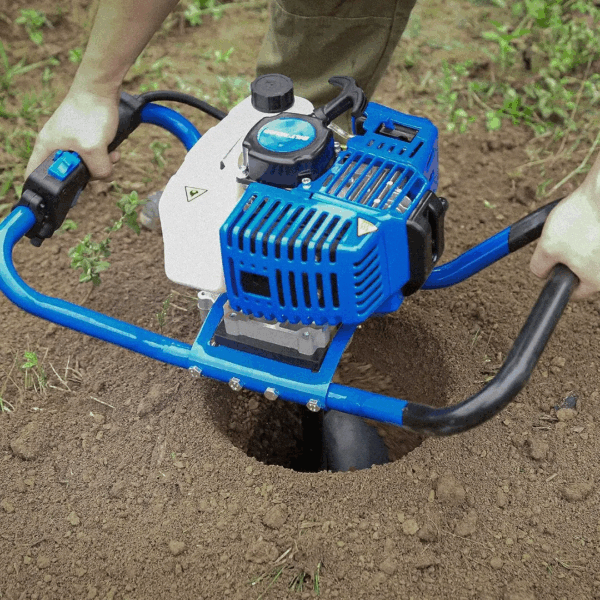 Post Hole Digger Gas Powered, 52cc 2.4 HP 2 Stroke Engine Earth Auger with 8" Drill Bit, EPA Compliant Post Hole Auger - Image 6