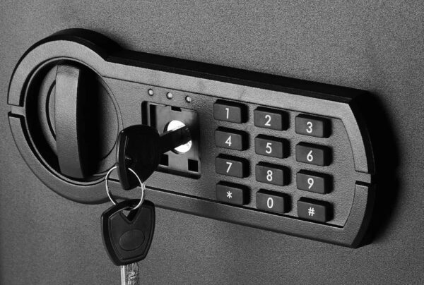 Steel home safety electronic safe, programmable keyboard lock, safety file, 1.8 cubic feet, black - Image 4