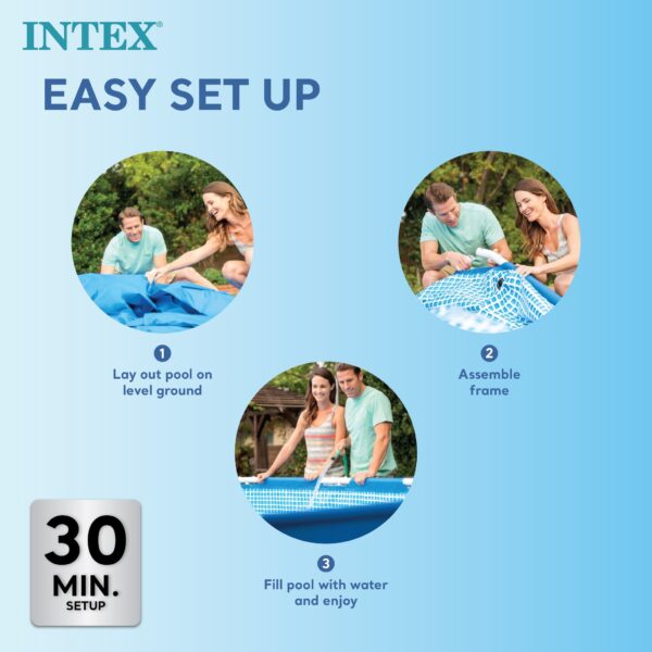 86" x 23" Rectangular Frame Above Ground Outdoor Splash Swimming Pool - Image 4