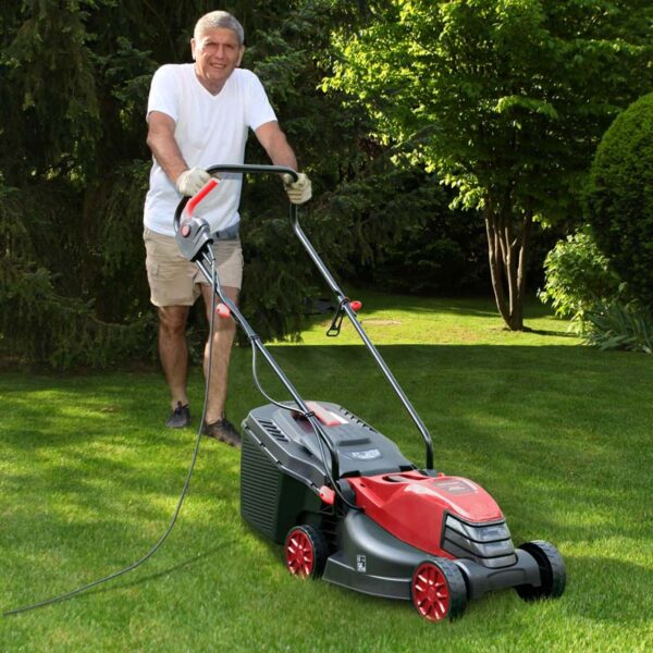 10 AMP 13" Electric Push Lawn Mower 2-in-1 Walk-Behind Lawnmower with Collection Box, 3 Adjustable Height Position - Image 13