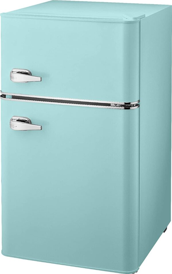 3.1 Cu. ft. Retro Mini Fridge with Top Freezer – Cool Mint - Image 3