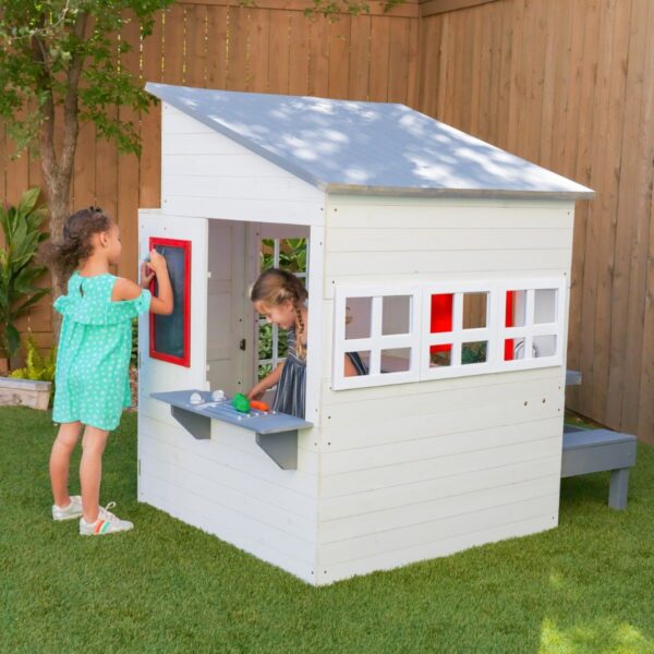 Modern Outdoor Playhouse - White - Image 7