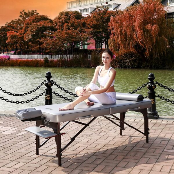 30′′ Montour Lx Massage Table Package with 3′′ Memory Foam,Dove Grey - Image 2