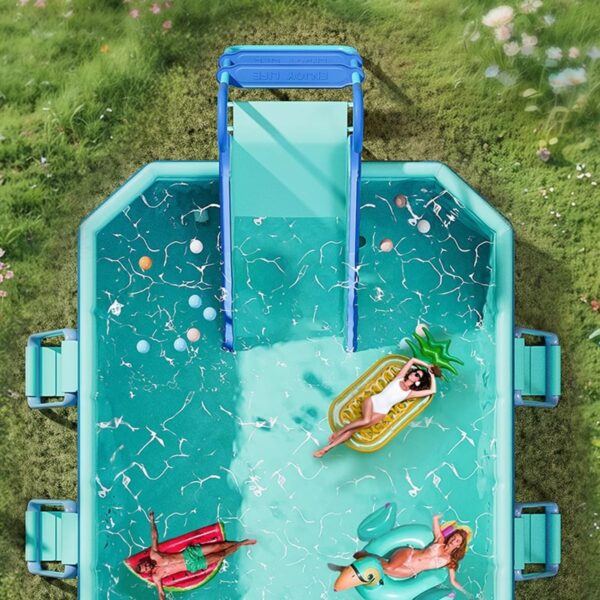 Pool Slide Inflatable Swimming Water Slide, Summer Swimming Pool Supplies Universal Trampoline Ladder Backyard Slide Home Playground Equipment - Image 2