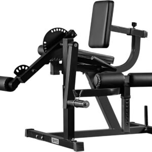Leg Extension and Curl Machine, Lower Body Special Leg Machine, Adjustable Leg Exercise Bench with Plate Loaded, Leg Rotary Extension for Thigh, Home Gym Weight Machine