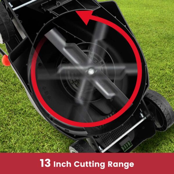 10 AMP 13" Electric Push Lawn Mower 2-in-1 Walk-Behind Lawnmower with Collection Box, 3 Adjustable Height Position - Image 18