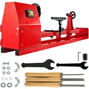 Wood Lathe 14" x 40", Benchtop Wood Lathe with 3 Chisels