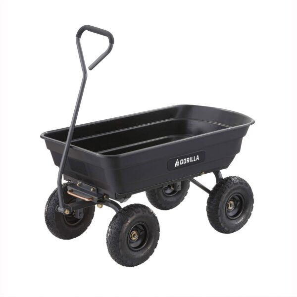Poly Garden Dump Cart Camping Beach Wagon, 600 Pound Capacity - Image 2