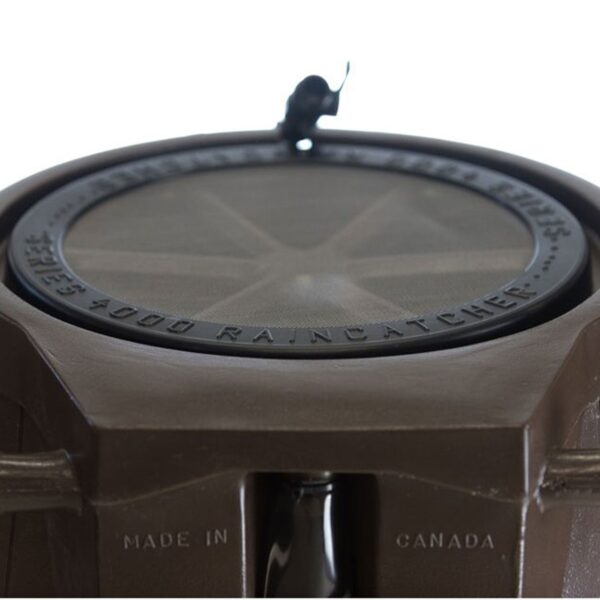 Outdoor RC4000 50 Gallon Outdoor Rain Water Catcher Barrel Container, Brown - Image 9