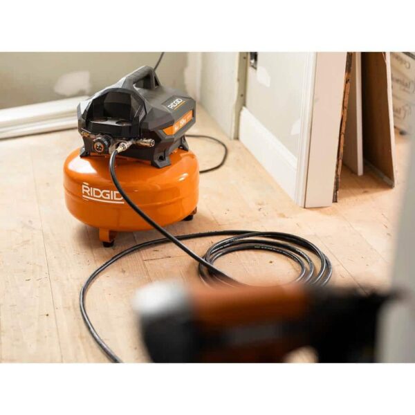 6 Gal. Portable Electric Pancake Air Compressor w/ 18GA Brad Nailer, 16GA Straight Finish Nailer, & 18GA Finish Stapler R69603FK - Image 15