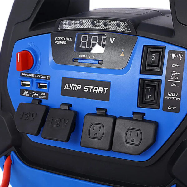 Rechargeable Jump Starter 1800 Amp Battery Jump Starter With Air Compressor Car Tire Inflator For Gas Diesel Vehicles - Image 5