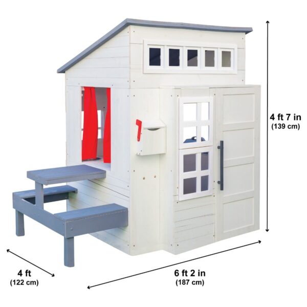 Modern Outdoor Playhouse - White - Image 26