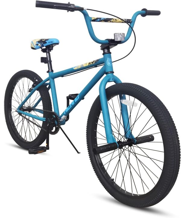 26 inch BMX Bike Beginner-Level to Advanced Riders with 2 Pegs Steel Frame Blue