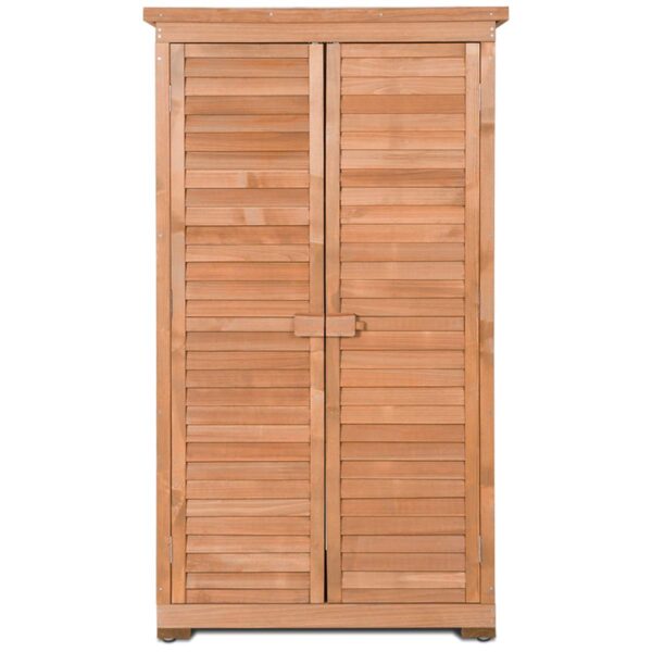 Outdoor Storage Shed Wooden Shutter Design Fir Wood Lockers for Garden Yard - Image 7