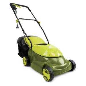 Electric Corded Push Behind Lawn Mower, Green