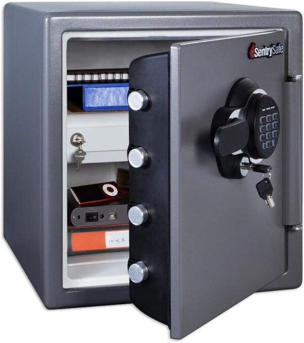 Key Lock Box, Outdoor Lock Box Bundle with SentrySafe Fireproof and Waterproof Safe, 1.23 Cubic Feet - Image 3