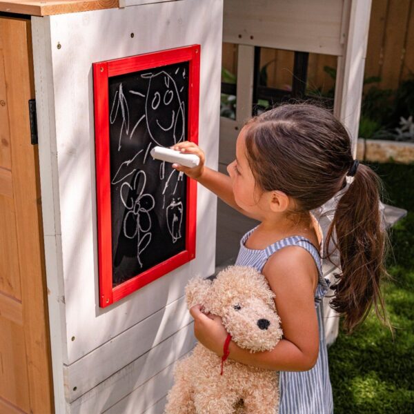 Modern Outdoor Playhouse - White & Raven - Image 4