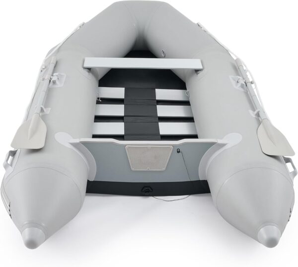 7.5ft Inflatable Dinghy Boat, 2 Person 660lb Transom Sport Tender Boat with Pump Aluminum Oars Floor, Heavy Duty Inflatable Raft Kayak for Adults - Image 4