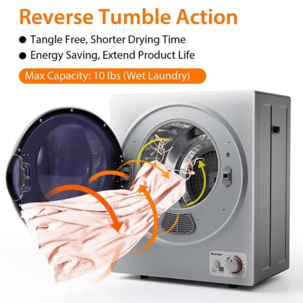 10 lbs Portable Clothes Dryer, Wall Mounted Front Load Dryer Tumble Dryer, Portable Dryer Machine for Apartments RV - Image 25