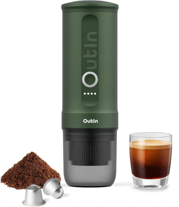 Portable Electric Espresso Machine, Travel Coffee Maker for Camping, Car Coffee Maker Self-Heating with USB-C, With Ground Coffee & NS Capsule for RV, Hiking, Office - Image 2