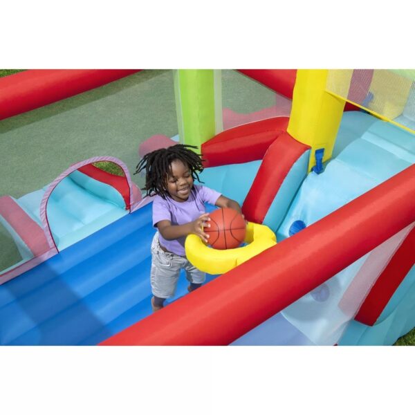 Wonder Hoops 10' Inflatable Bounce House Park with Basketball and Slide. 126 - Image 6