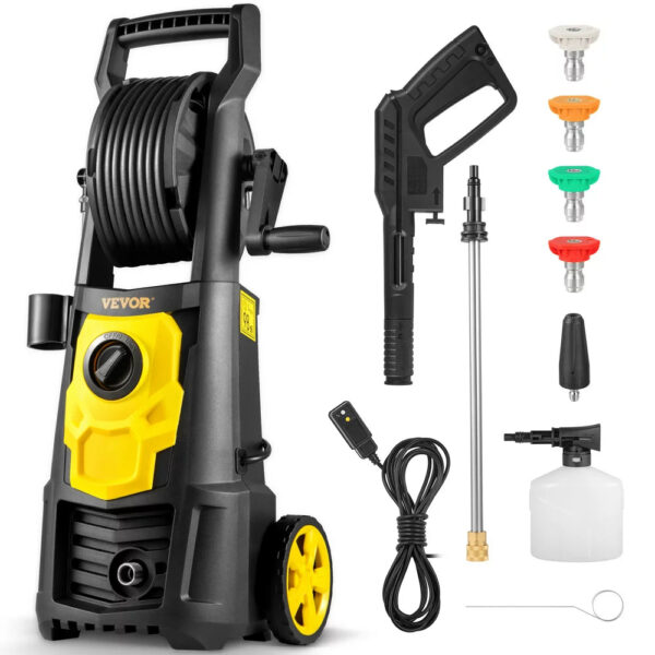 Electric Pressure Washer, 2000 PSI, Max. 1.76 GPM Power Washer W/ 30 Ft Hose & Reel - Image 2