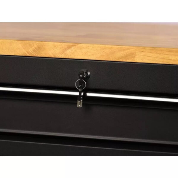 Heavy Duty 61 in. W x 23 in. D 15-Drawer Mobile Workbench with Solid Wood Top - Image 28