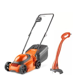 300 Electric Rotary Lawnmower + Mini Trim Grass Trimmer Twin Pack