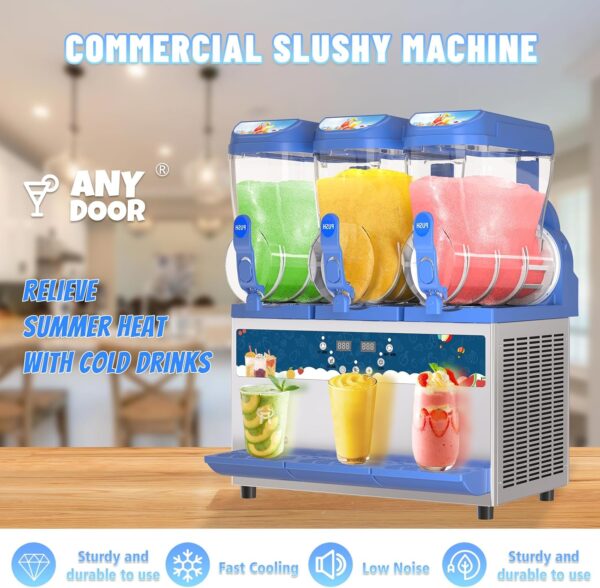 Commercial Slushy Machine - 1000W 30L Tanks Slush Maker Machine 304 Stainless Steel Commercial Margarita Machines Efficient Cooling the Ideal Slushie Maker for Bars Cafes Restaurants - Image 22