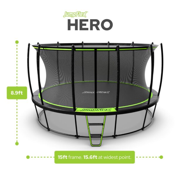 15' Trampoline for Kids Outdoor Play Equipment with Net & Ladder - Image 4
