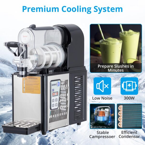 Commercial Slushie Machine 3L Stainless Steel Self-Cleaning Slushy Maker for Frozen Drinks,Snow Melting Ideal for Home,Coffee Shop,Restaurant - Image 32