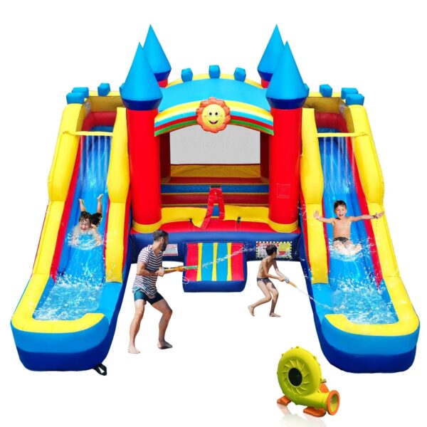 Grade Inflatable Bounce House with Double Water Slides