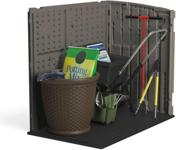 34 Cu. Ft. Horizontal Shed for Outdoor Storage w/Locking System, Stoney/Black - Image 5