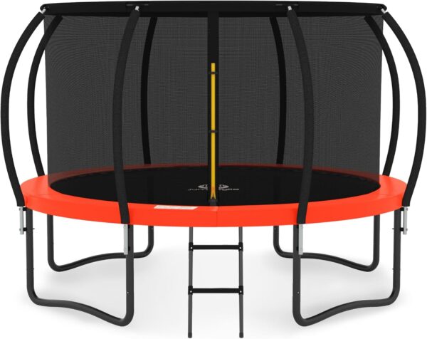 Trampoline with Enclosure - Recreational Trampolines with Ladder and AntiRust Coating, ASTM Approval Outdoor Trampoline for Kids - Image 3