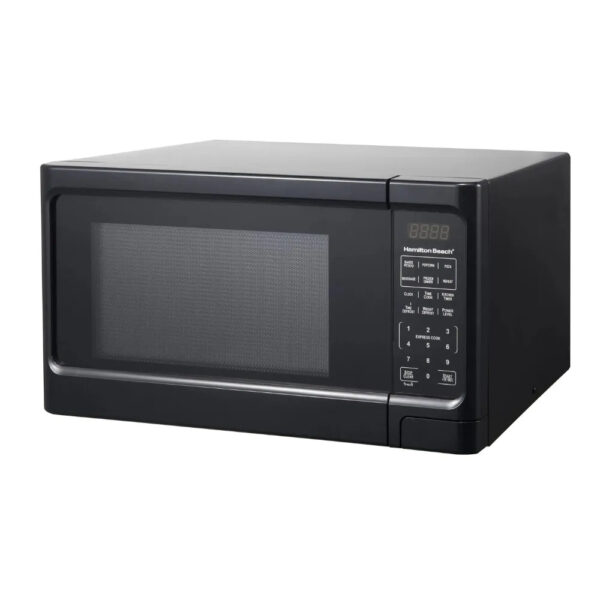 1.1 Cu. Ft. Sleek Black Digital Microwave - Effortless Touchpad Controls