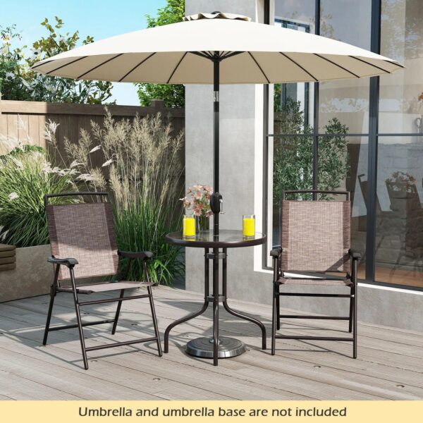 3 Pieces Bistro Set with Tempered Glass Table - Image 5