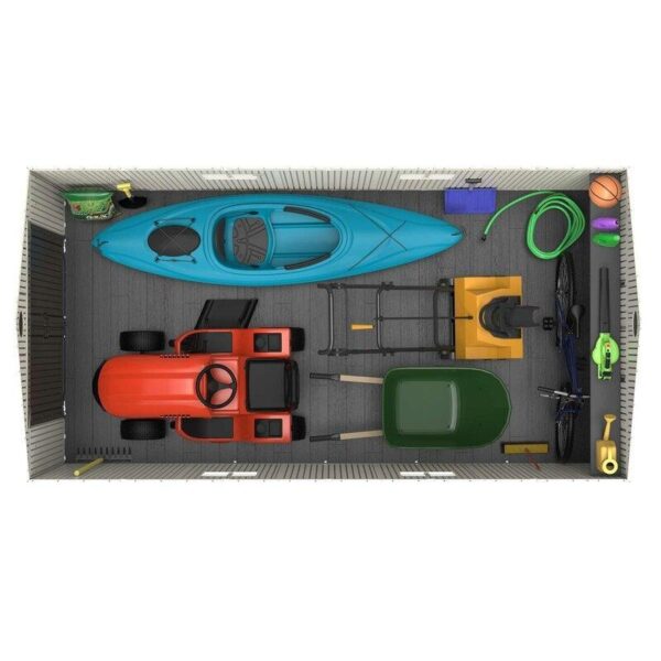 Side Entry 15 ft. W x 8 ft. D Plastic Storage Shed - Image 7