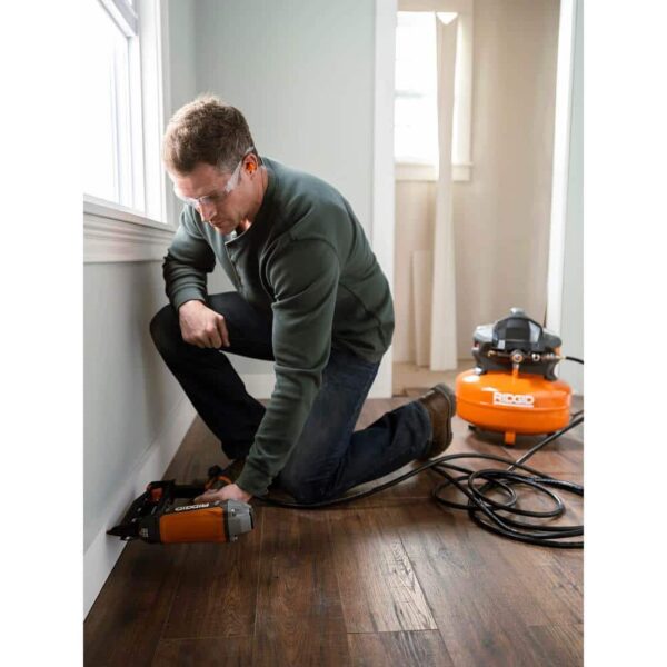 6 Gal. Portable Electric Pancake Air Compressor w/ 18GA Brad Nailer, 16GA Straight Finish Nailer, & 18GA Finish Stapler R69603FK - Image 13